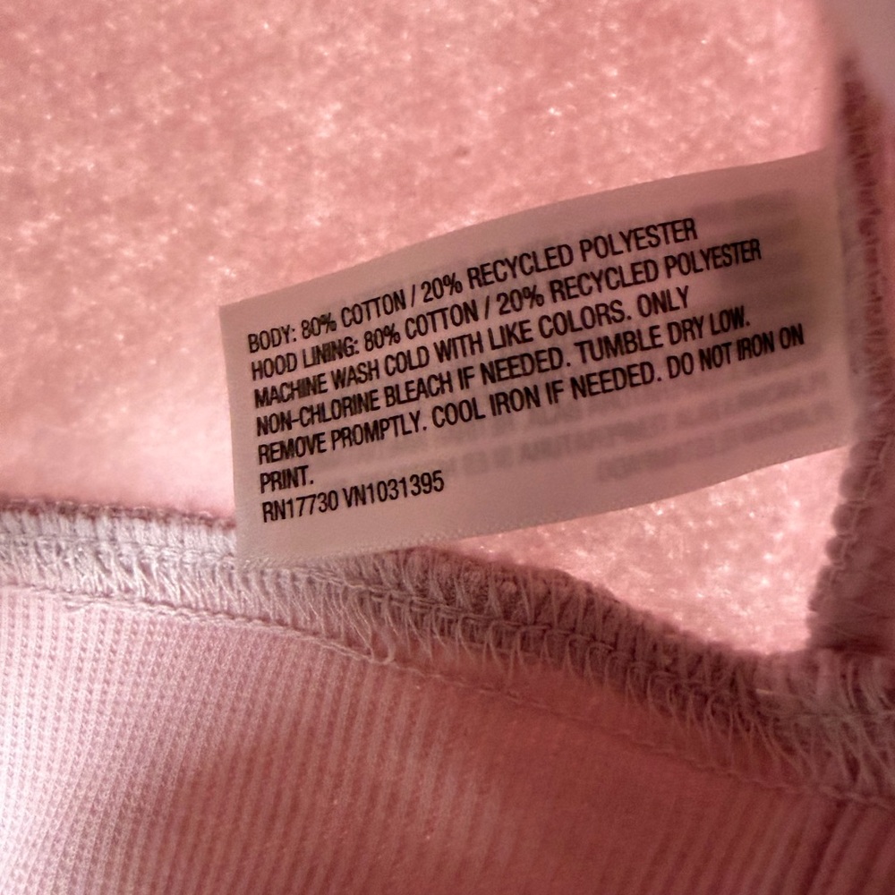 Wild Fable™ Women's Oversized Hooded Pullover Sweatshirt XS Pink Girl Intuition - Picture 6 of 10